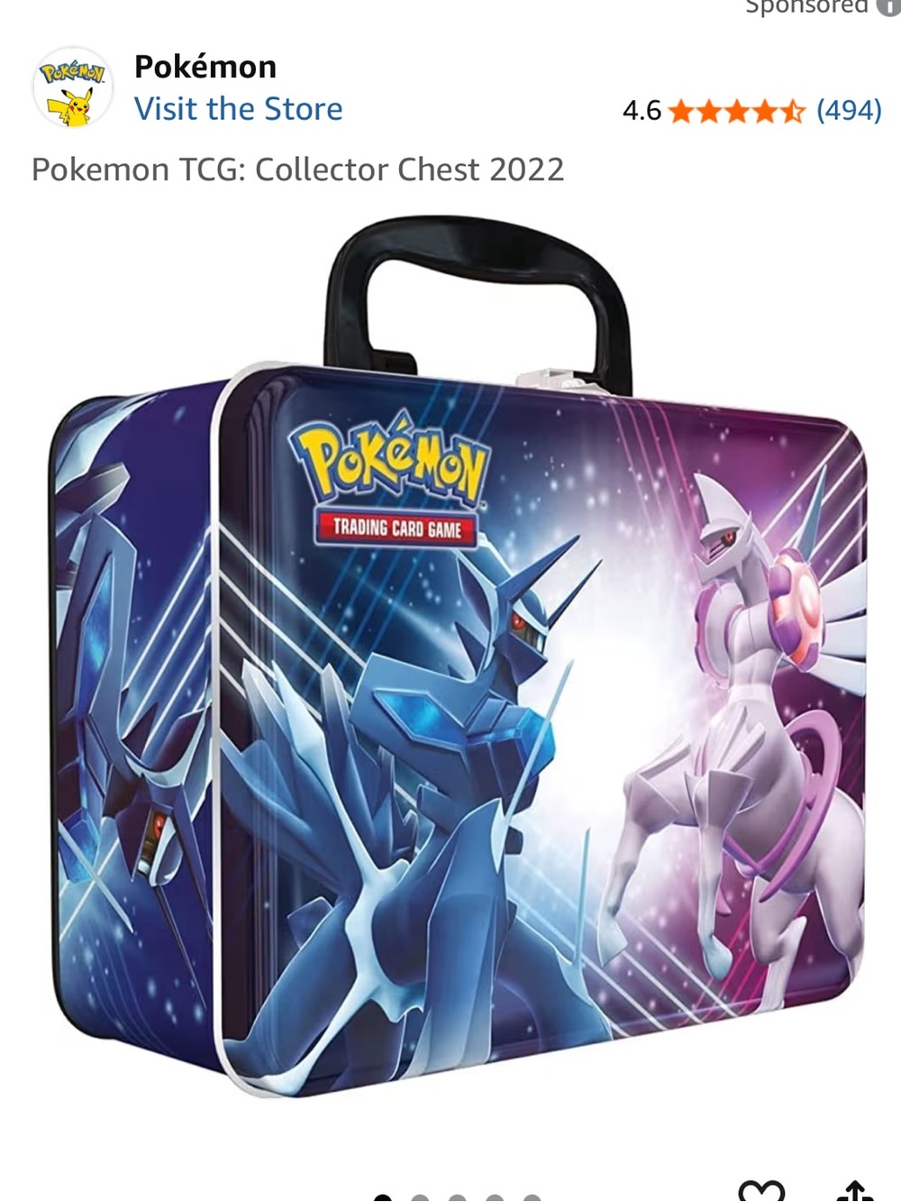 Pokemon TCG Collector Chest Fall 2022 Dialga Palkia Tin - NO CARDS